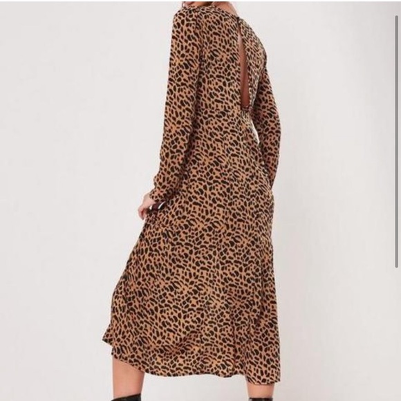 Misguided leopard print split midi - Picture 3 of 3